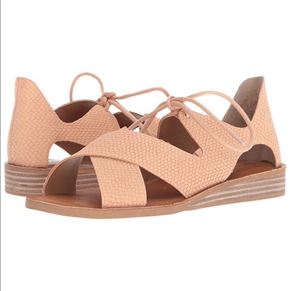 Lucky Brand Leather Laced Sandals Hafsa - Picture 1 of 7